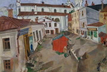 ヴィテプスクの市場 現代マルク・シャガール Oil Paintings